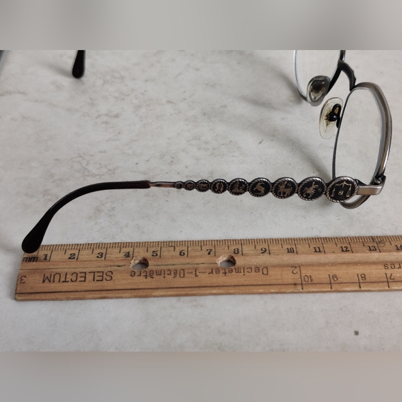 Fendi Glasses Frame Horoscope Zodiac Signs Side Accents Antique Bronze - Picture 12 of 16